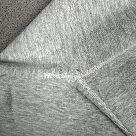 Vintage Cotton Sweatshirt Gray BJHS Print Overstitch Blank Front Cropped Cut 50s - Picture 11 of 11